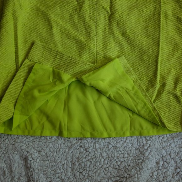 Ann Taylor Lime Green Sleeveless Pleated Dress - Picture 5 of 6
